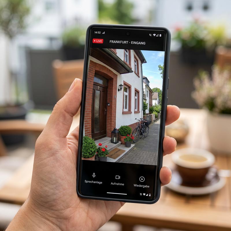 Smart Home Sicherheitstechnik Frankfurt am Main – App-Steuerung der Alarmanlage per Smartphone