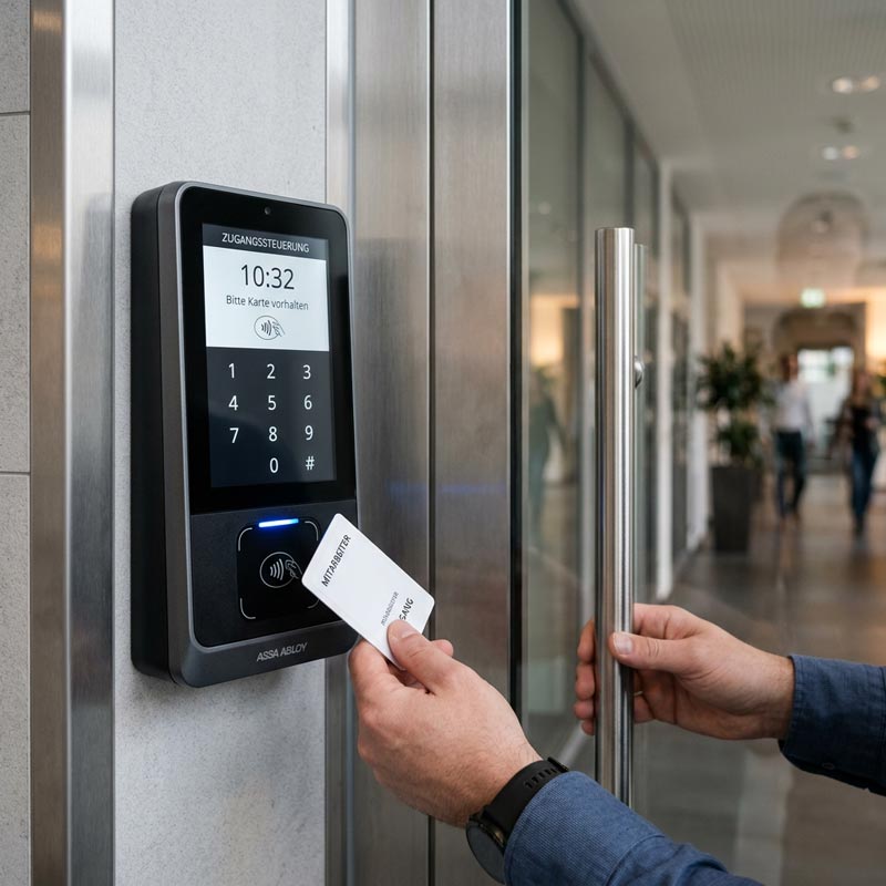 Zutrittskontrolle Frankfurt am Main – modernes elektronisches Zugangssystem von HELM Sicherheitstechnik